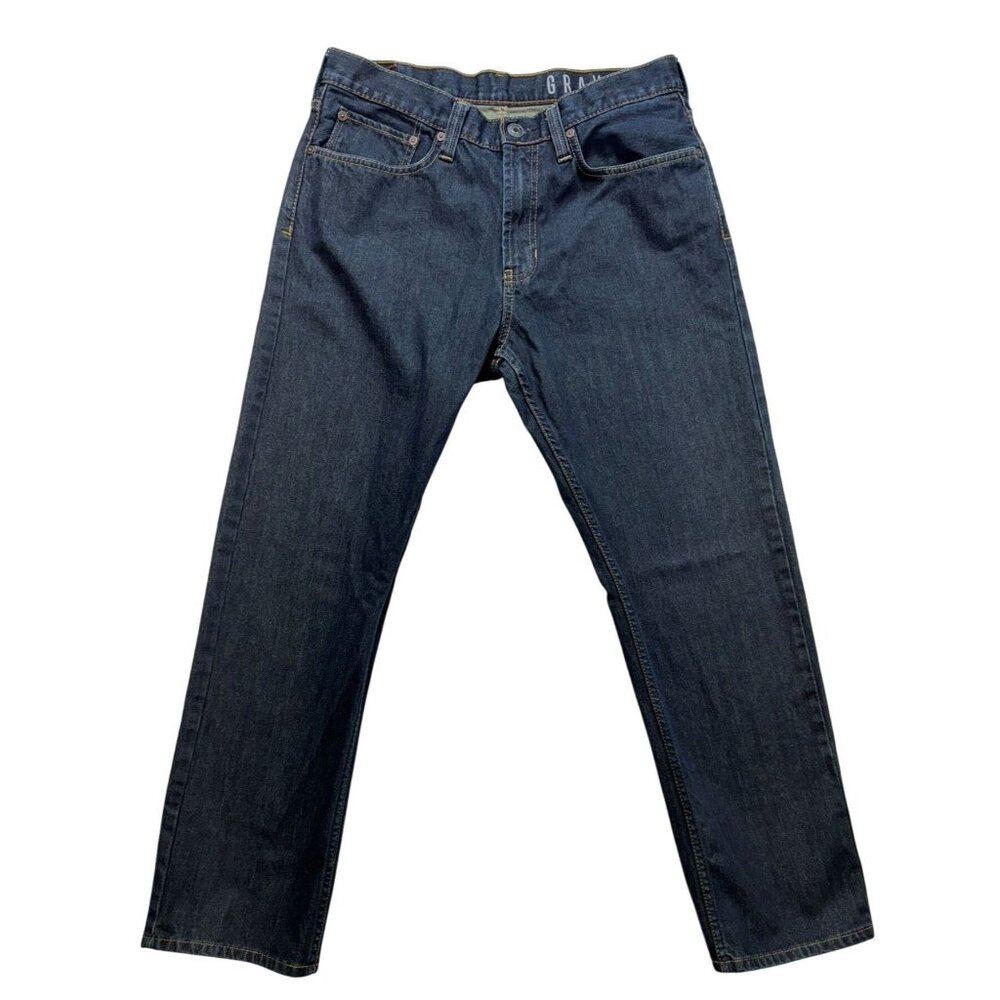 Gravels Slim Fit Mens Denim Jeans 34x32 Blue Cotton Blend Classic 5-Pocket